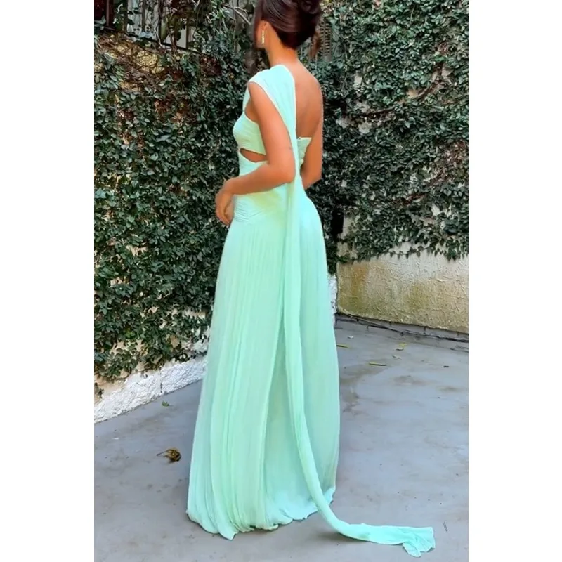 أنيقة المرأة طيات مشد عطلة حفلة فستان ماكسي مثير قبالة الكتف الجوف خارج الشق ضيف مساء كوكتيل حورية البحر فستان طويل