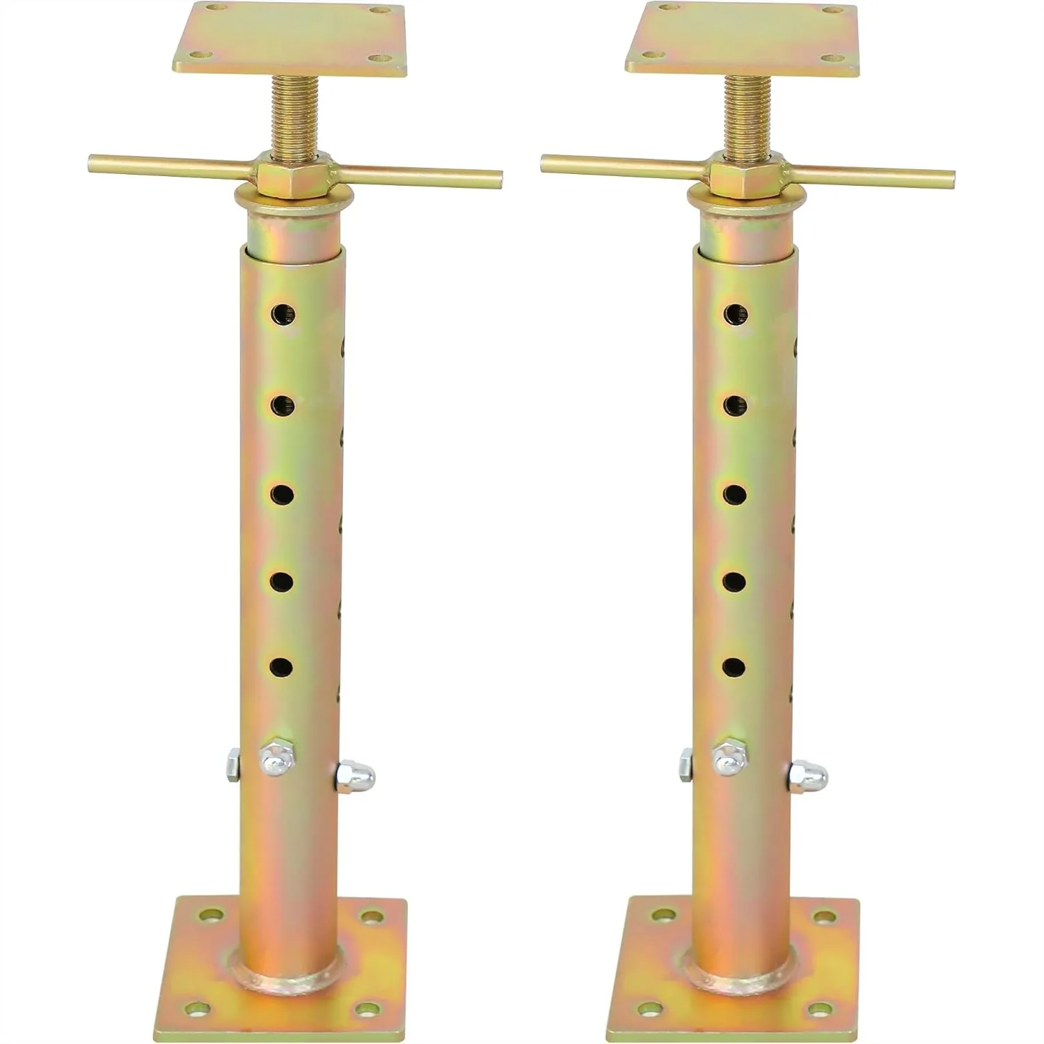 

2PCS Adjustable House Floor Jacks for Leveling, 19"-36" Screw Jack Post for Beam Support, Heavy Duty Steel Telescoping for