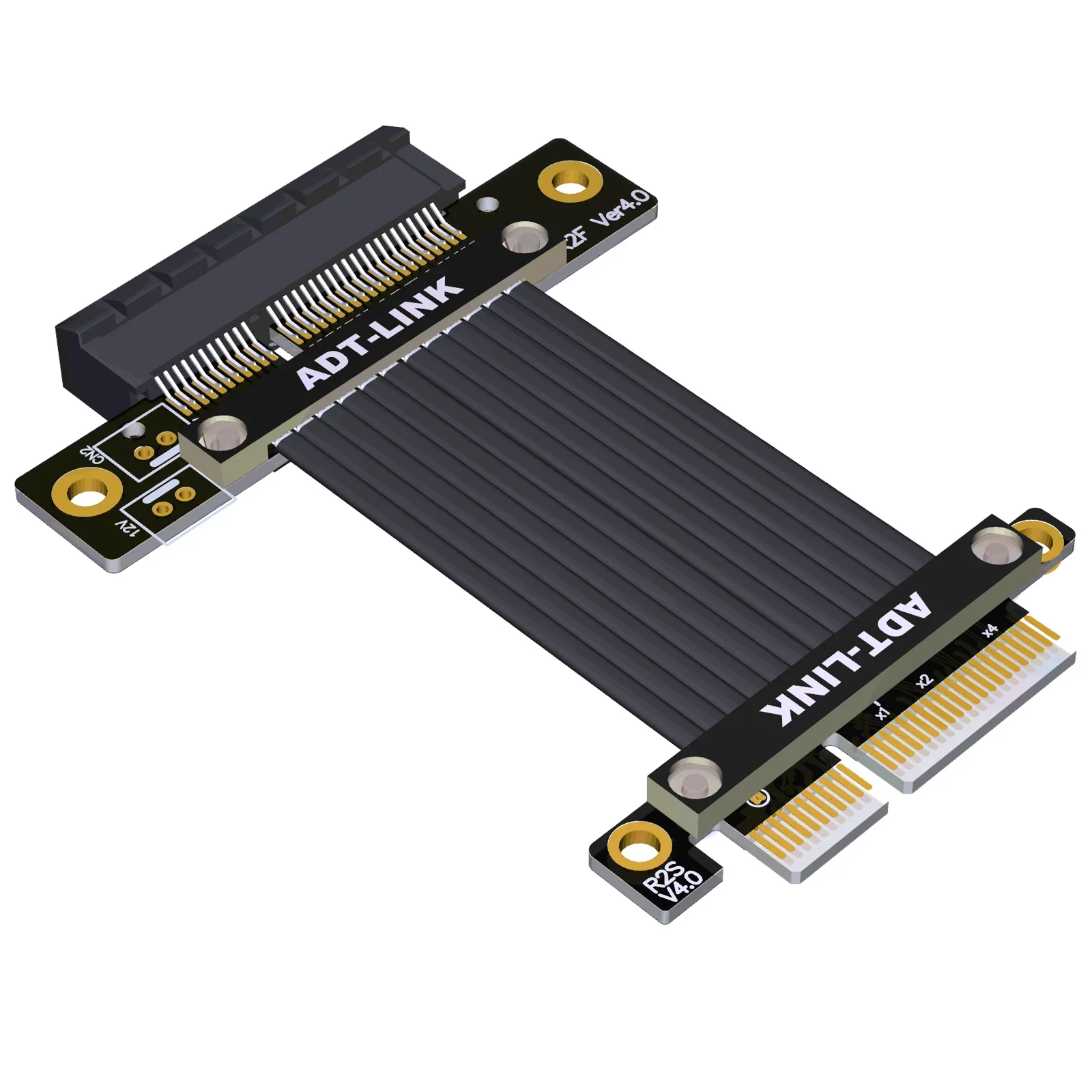 R22AB Riser PCI Express 3.0สายต่อขยาย X4ต่อ x4 PCIe เครื่องขยาย4X จัมเปอร์สัญญาณที่สมบูรณ์มากขึ้นสำหรับการ์ดจับการ์ด LAN การ์ด USB