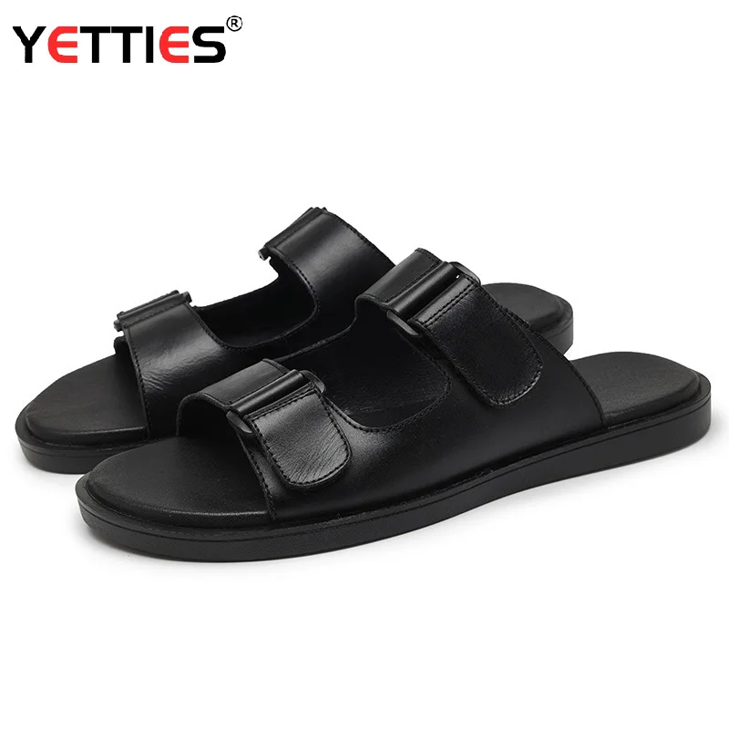 

Cowhide sandals Simplicity men's genuine leather beach shoes new summer outdoor slippers comfortable casual shoes men's footwear