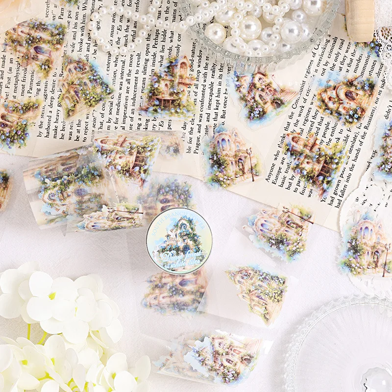 5cm*2m Dream castle theme tape Stickers Creativity Decorative Diary Album Scrapbooking material handmade Junk Journal Supplies