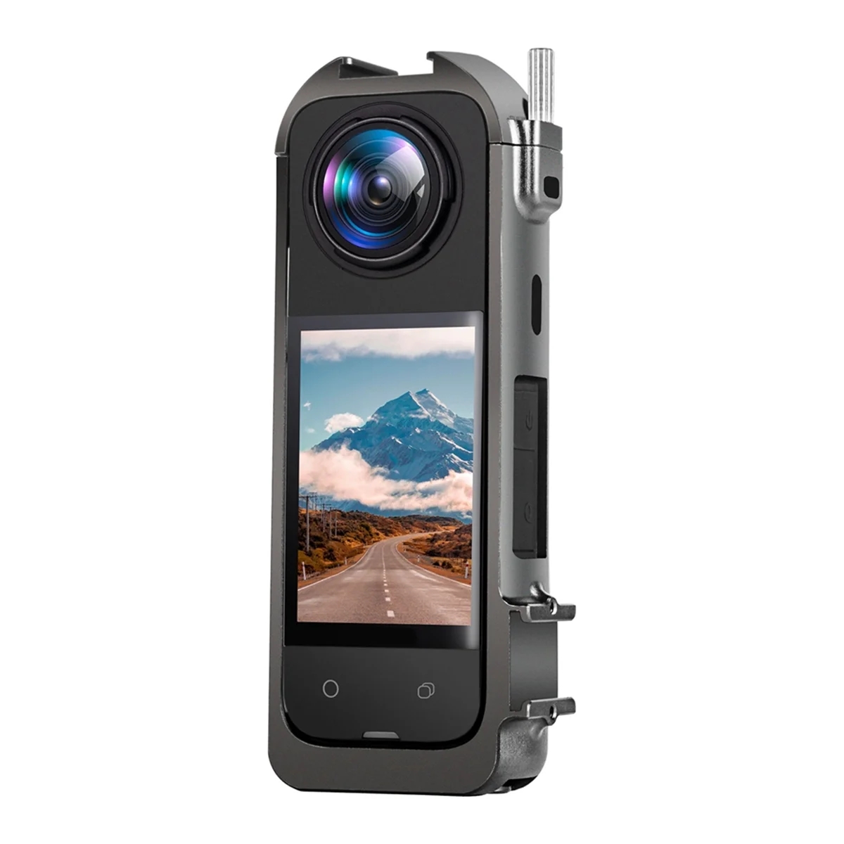 

Защитная рамка компактной камеры для металлического корпуса Insta360 X4 с расширяющейся основой для холодного башмака и штативом Ada