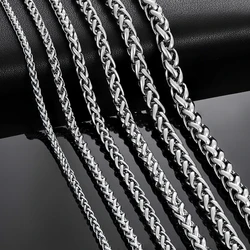 3mm/4mm/5mm/6mm/7mm/8mm Stackable Chain Stainless Steel Link Classic Curb Necklace for Men Women Jewelry 14 to 40 Inches