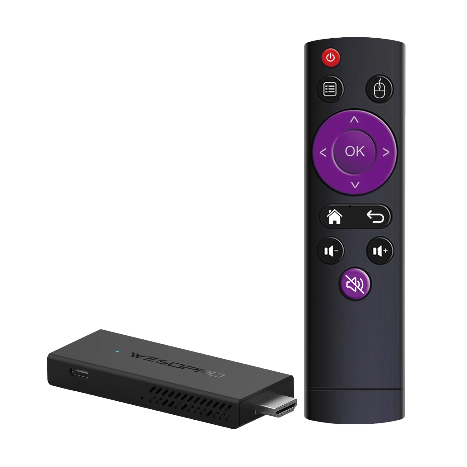 WESOPRO Android TV Stick G2 plus IPTV Dongle 4K Streaming Media Player 2GB RAM 8GB ROM ثنائي النطاق Wifi يدعم 2.4 جيجا هرتز و5.0 جيجا هرتز #2