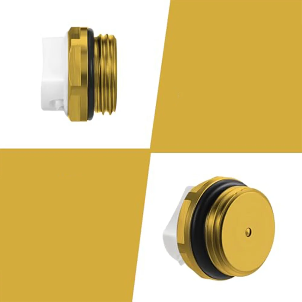 6 Pieces Copper Radiator Vent Valves with 12 Inch Brass Heated Drain Valve and Wrench for Manual Air Release and Leak Prevention