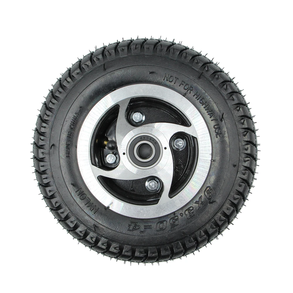 9 Inch Wheel 9x3.50-4 Tire Inner Tube With Alloy Wheel Hub For Gas Electric Kids Mini Quad Go Kart Scooter ATV Tricycle Trolley