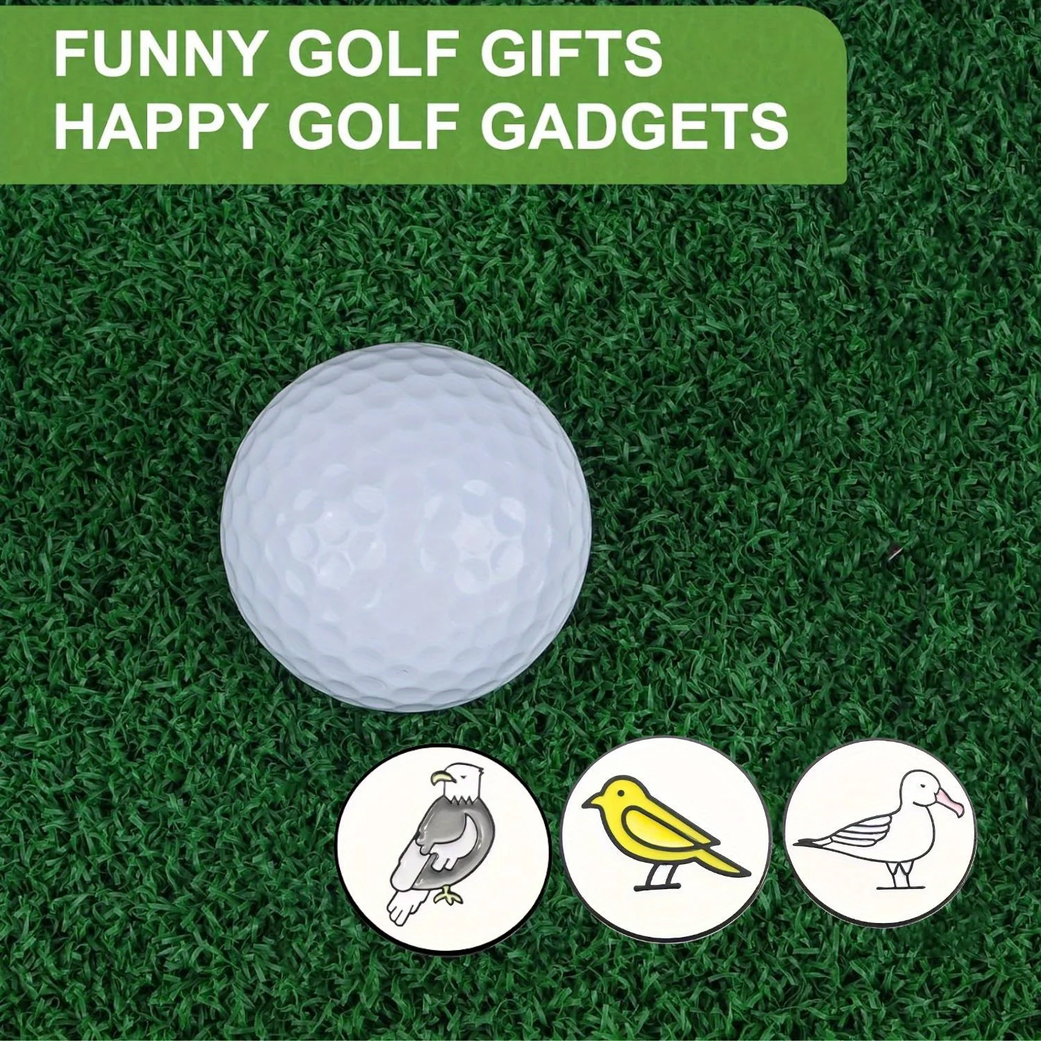 3 Pcs Golf Ball Markers with Magnetic Hat Clips Value Sets for Men Women Golfer, Removable Attaches Easily to Golf Cap