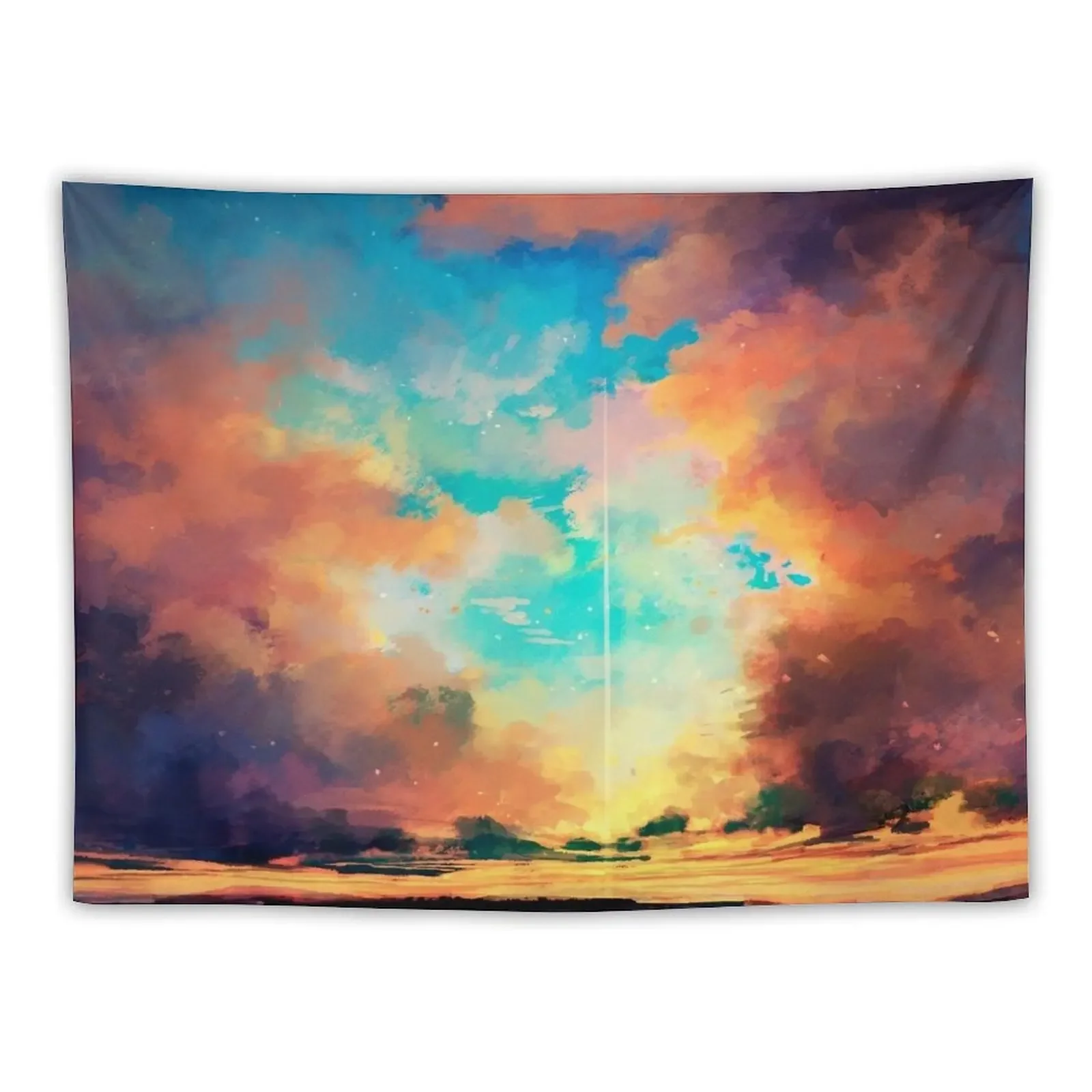 

Anime City Launch Tapestry Home Decorating Art Mural Decoration Bedroom Living Room Decoration Tapestry