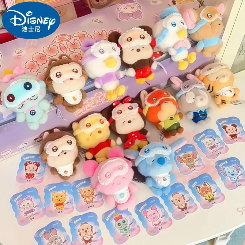 

Новая пижамная серия Toptoy Disney Mimi Eye, плюшевая слепая коробка, Ник и Джуди, Микки Стич, кавайная сумка, кулон, кукла, сюрприз, подарки Xmax
