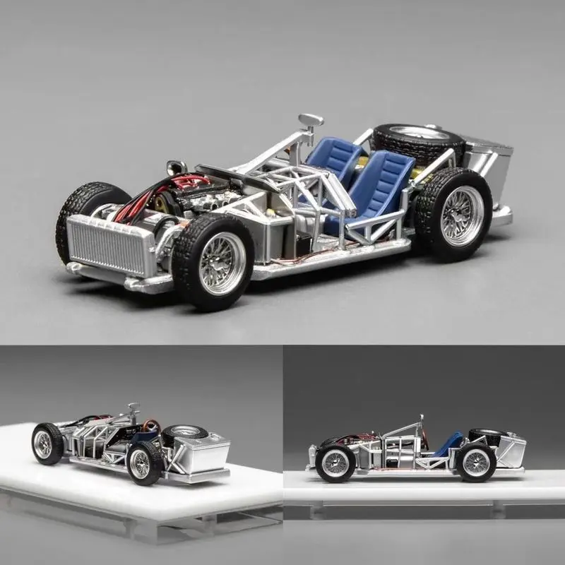 Motorhelix 1/64 Maserati Spaceframe w/ Engine "Birdcage" Diecast Car Model Alloy Simulation Collection Toy Gift For Boys