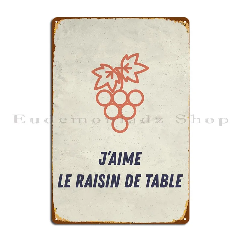 Raisin De Table Kaamelott Metal Sign Vintage Garage Designer Living Room Cinema Tin Sign Poster