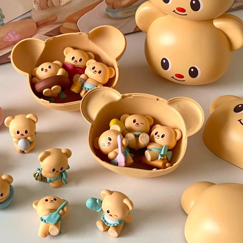 

Милый масляный медведь, серия Expert для выпечки, голова медведя, глухая коробка, кавайная кукла, модель, подарочный орнамент, детский рождественский подарок