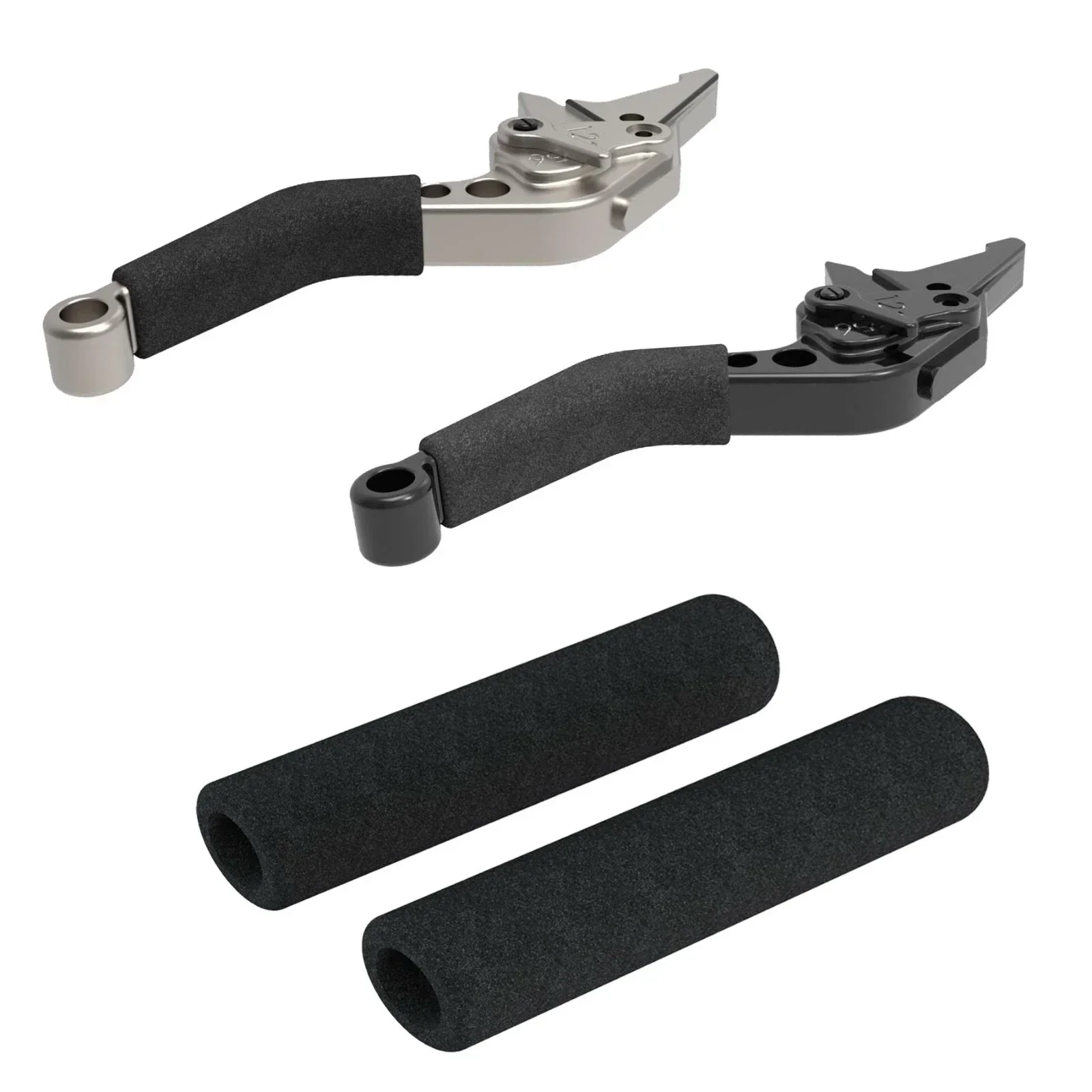 1pair Motorcycle Handlebar Cover Slip-on Anti Vibration Comfort Handlebar Grip Sleeve Foam Anti-slip Moto Handle Levers Grips