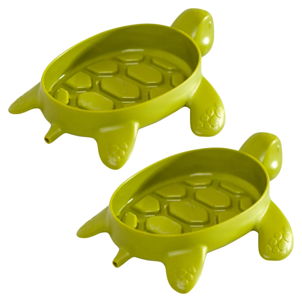 2 Pcs Sink Sponge Holder Turtle Soap Dish Bar of Cleaning Sponges For Household Use Cleaning Pp Draining Bathroom Container