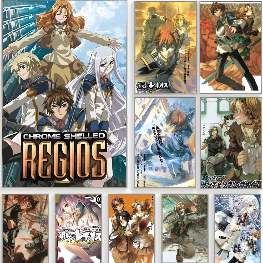 fantasy anime c-Chrome Shelled Regios Poster Classic Wall Art  Home Decor  Peel and Stick Unframed