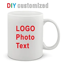 12oz Ceramic Mug Imprimir Imagem Foto LOGOTIPO Texto DIY Personalizado 350ML Café Personalizado Copo de Leite Presente Criativo Presente Bonito