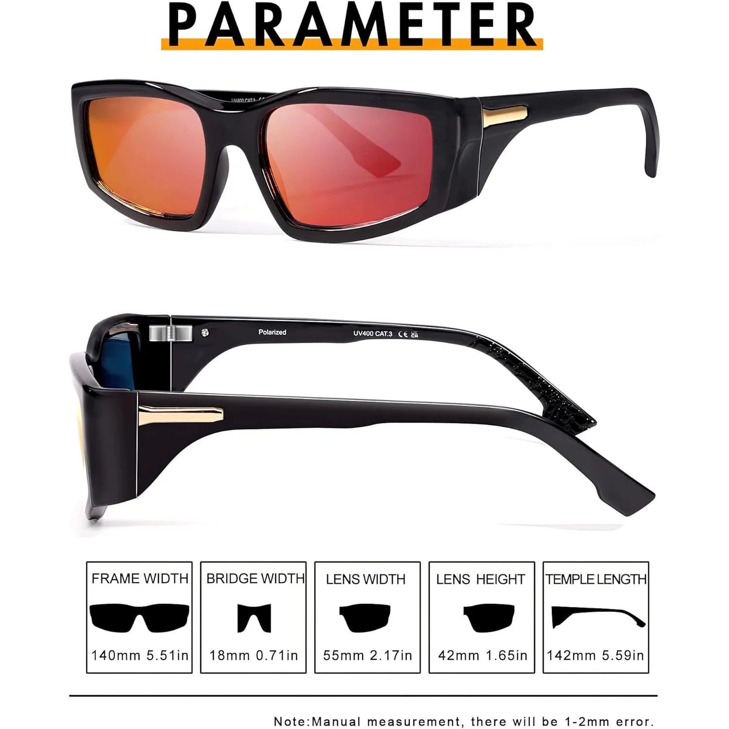 نظارات IOYGlasses-نظارات شمسية مستقطبة للرجال والنساء ، حماية من الأشعة فوق البنفسجية ، ظلال عصرية رائعة ، إكسسوارات سفر ، Y2K ، يجب أن تحتوي على