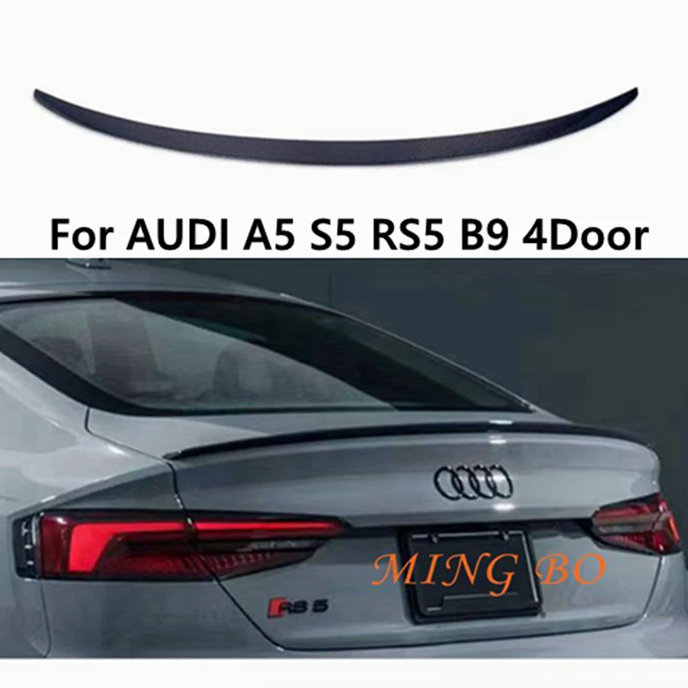 

For AUDI A5 S5 RS5 B9 4Door Sportback S Style Carbon fiber Rear Spoiler Trunk wing 2017-2021 FRP Forged carbon