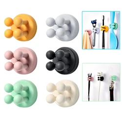 Auto-adesivo Silicone Gancho, Seamless Wall Door Hangers, Punch-Free Ganchos, Porta-chaves, Toalheiro, Banheiro e Cozinha Armazenamento, 1PC