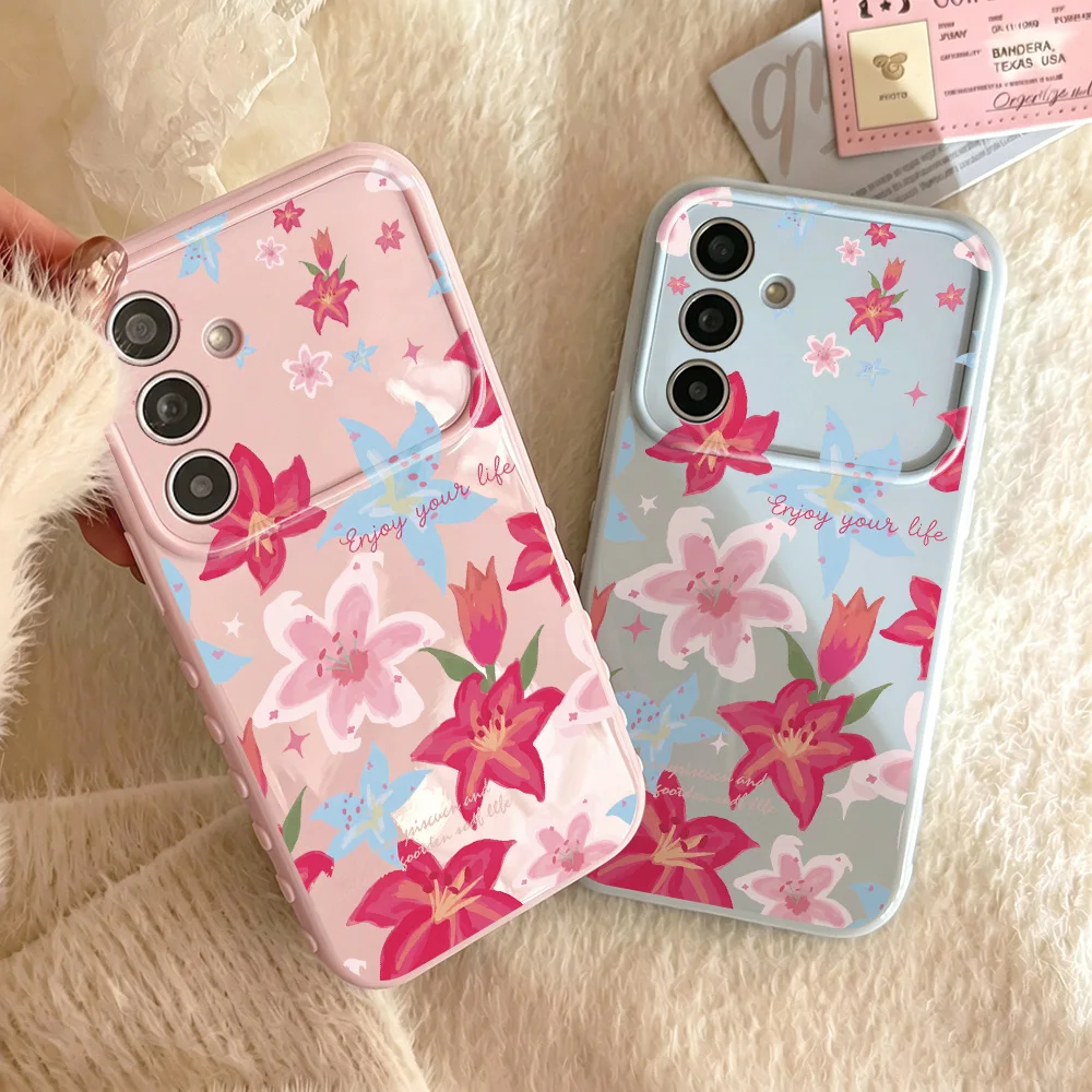 Phone Case for Samsung Galaxy A56 A55 A54 A37 A36 A35 A17 5G A16 A15 A07 A06 4G Cases Fresh Gentle Vintage Pastoral Style Fundas