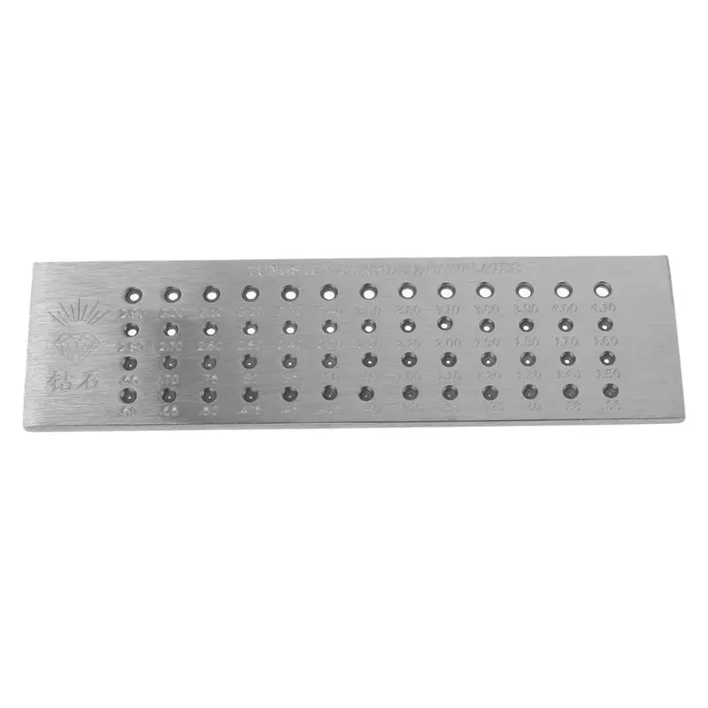 52 Round Holes 0.26 to 4.10mm Wire Drawplate Round Draw Plate for Jewelry Making Wire Drawplate