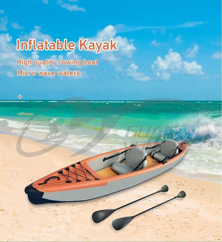 Inflatable Kayak 2 Person Double Seats Kayak Custom Fashion Durable Inflatable Finishing Boat