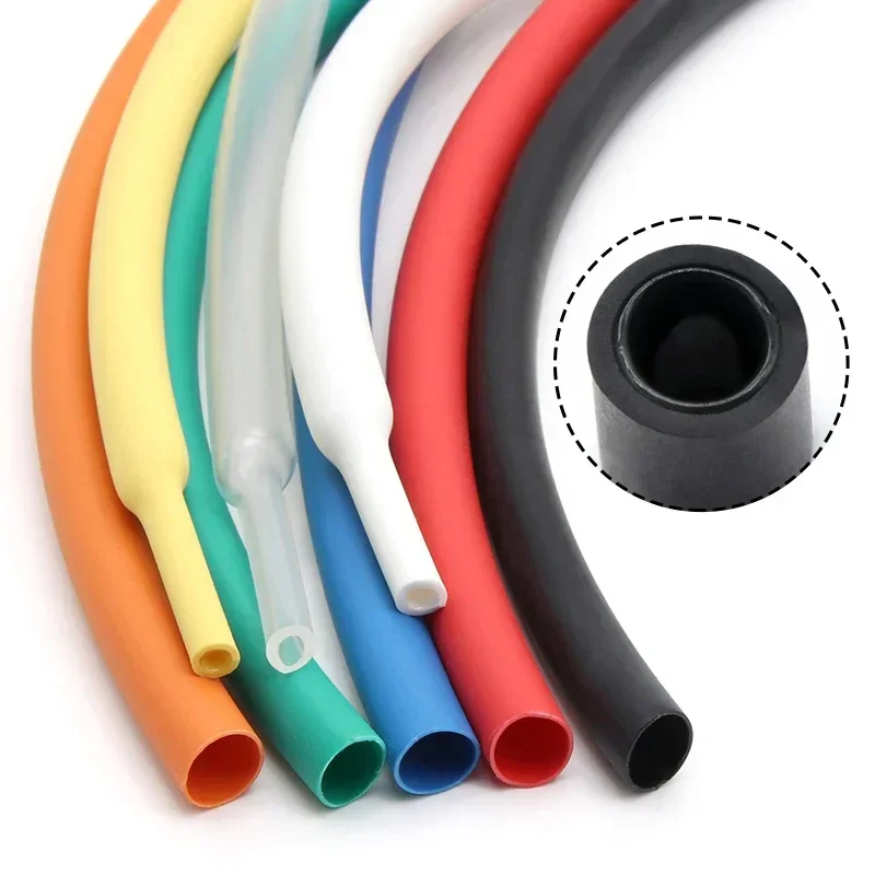 1/5/10/50M 3:1 Heat Shrink Tube With Double Wall Glue Tube Diameter 1.6/2.4/3.2/4.8/6.4/7.9/9.5/12.7/15.4/19.1/25.4/30/39/50mm