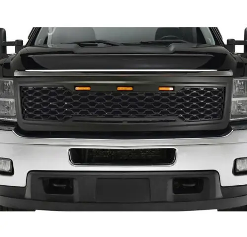 

07-13 Hot Sale 4x4 auto tuning accessories Front bumper grille ABS Matte Black for silverado 1500