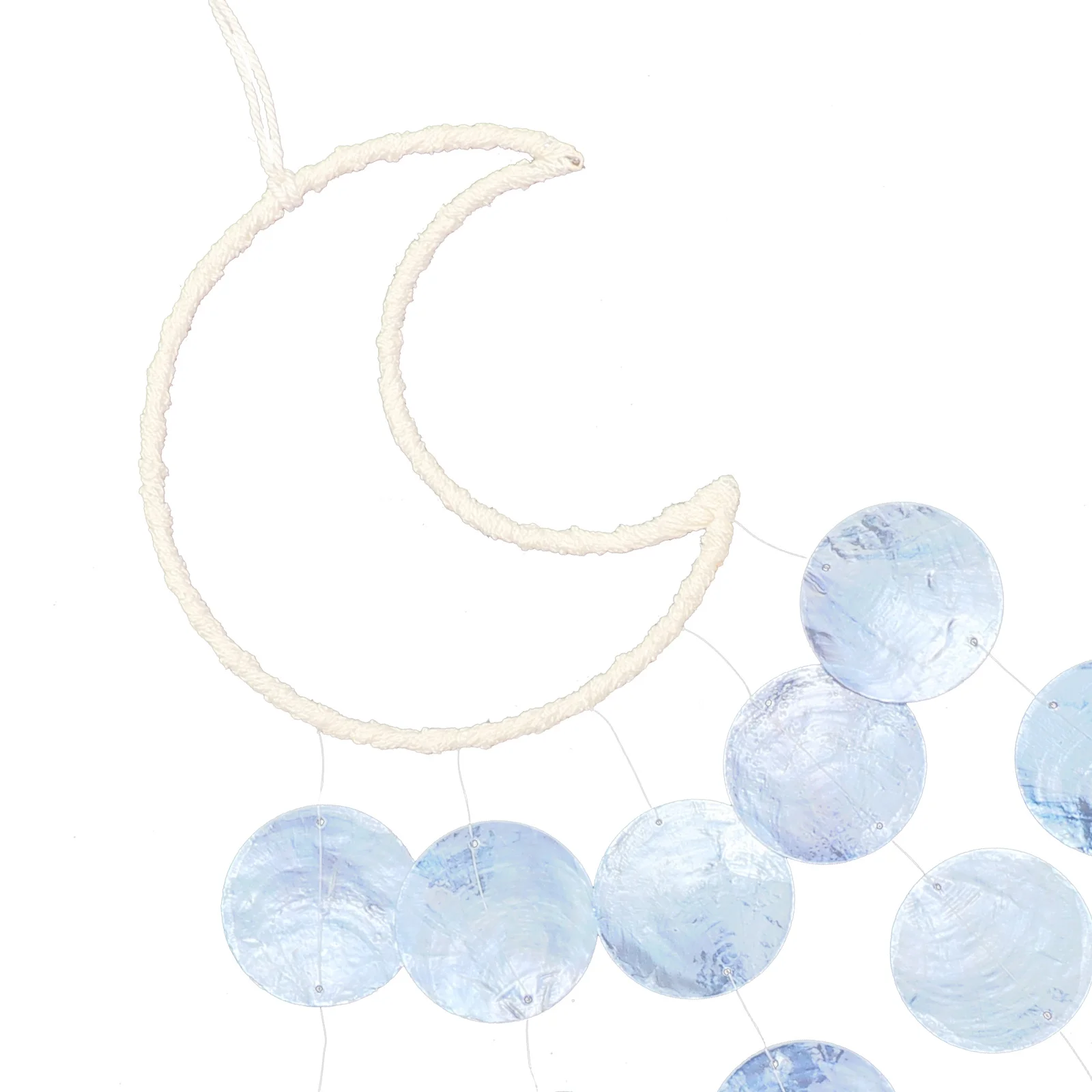 

Moon Shell Wind Chime Hanging Decoration Outdoor Patio Garden Balcony Wind Bell Home Hanging Decor Gift Housewarming Gift