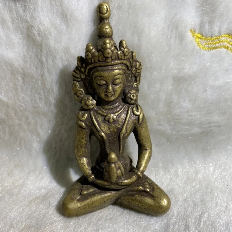 

Pure Copper Buddha Statue Small Buddha Statue Portable Buddha Statue Inch Buddha Guanyin Medicine Buddha Statue Ancient Method F
