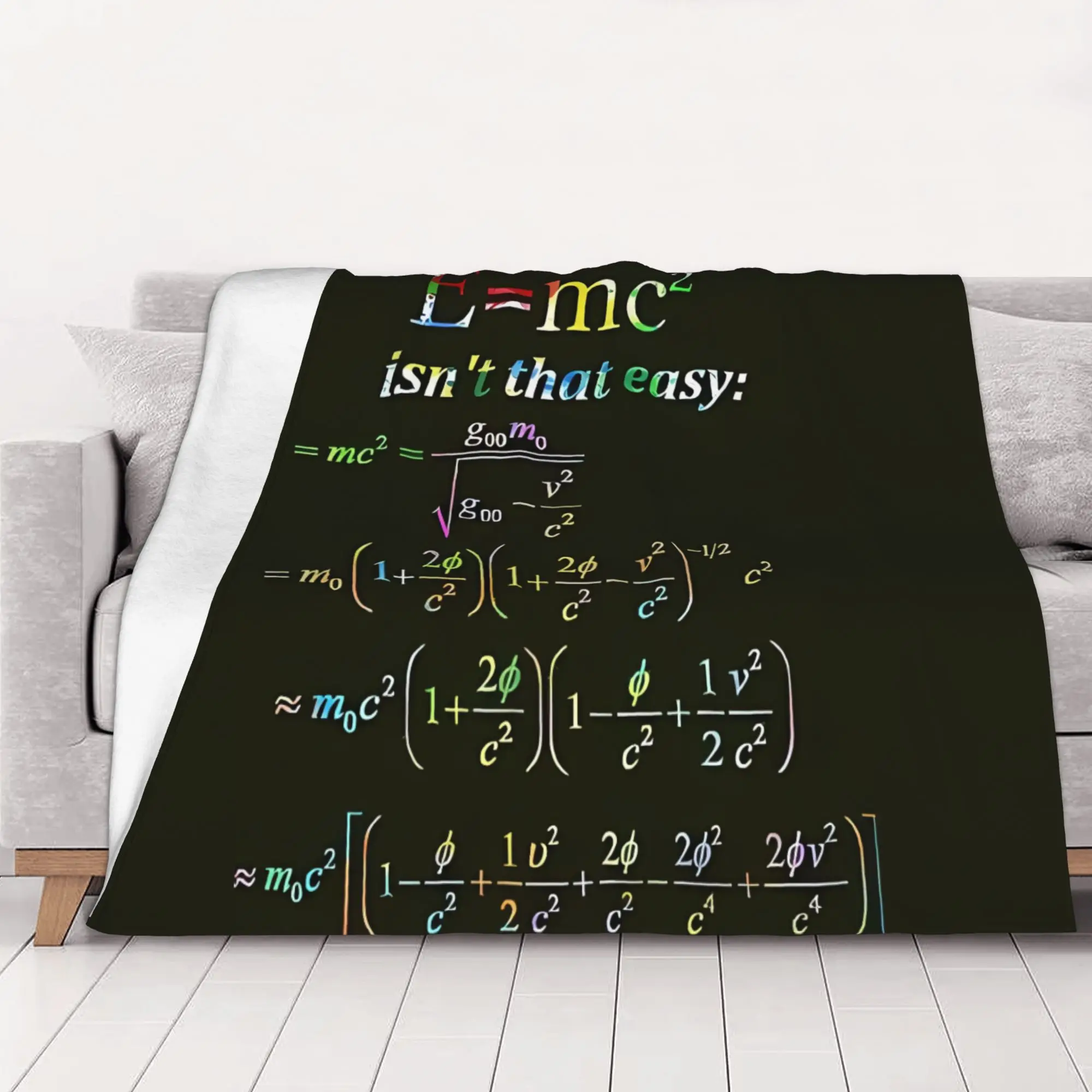 1PC home Cute Room Decor E = Mc2 Blanket Throw Blanket E=MC2 Novelty Warm Blanket All Season