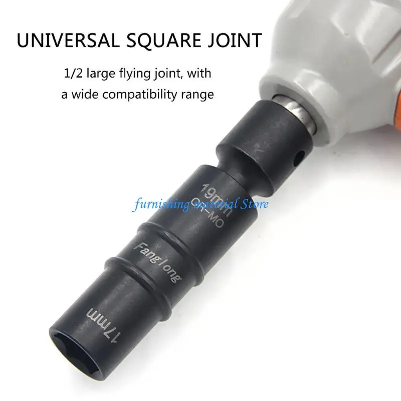 

Y5GD High Durability Electric Socket Wrench Set with 17/19mm 21/22mm 2 Heads for Home and Auto Repairs