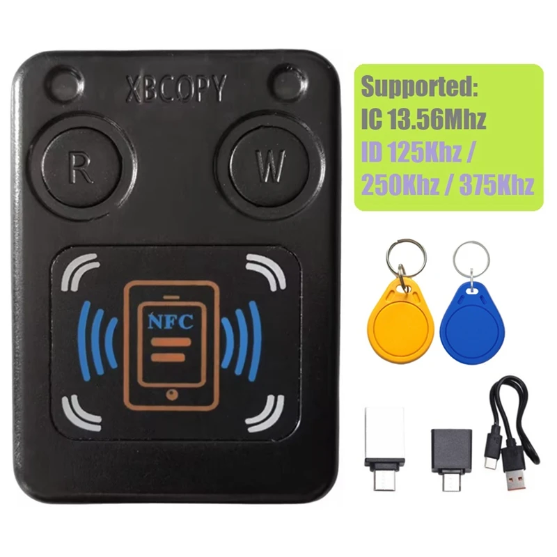 B03B-NFC RFID Smart Chip Card Reader Copier+CUID/UID Keychain ID IC 13.56Mhz 125Khz 250Khz 375Khz RFID Token Clone Duplicator