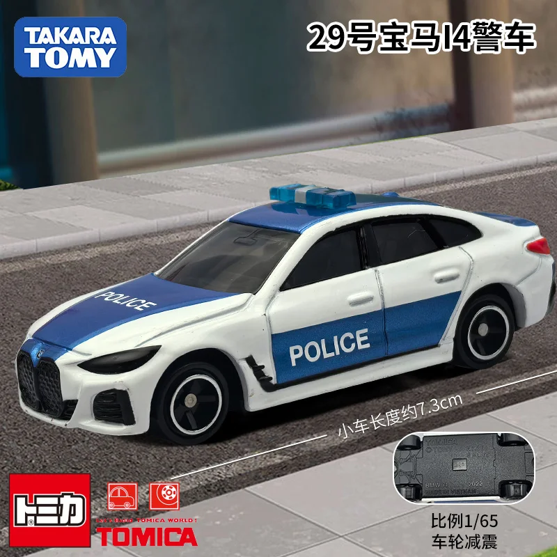 

Takara Tomy Aisa Tomica No.29 BMWi4 Polica Автомобиль Литье Статический сплав Автомобиль Литой под давлением Металлический режим Коллекция Дисплей Игрушка для мальчика
