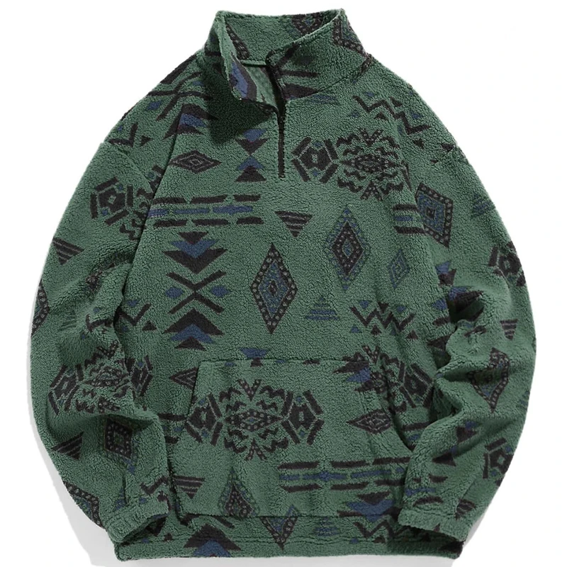 سترة صوفية للرجال، نصف سحاب، سترة صوفية بياقة واقفة، سترة سميكة للرجال للخريف والشتاء، معاطف ملابس خارجية غير رسمية دافئة