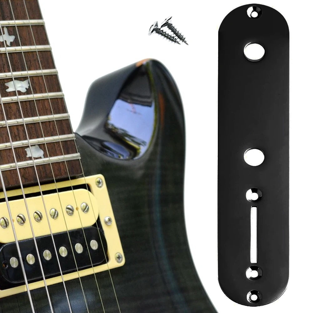 Piezas de guitarra: Placa de control chapada con tornillos para guitarra eléctrica Fender Telecaster