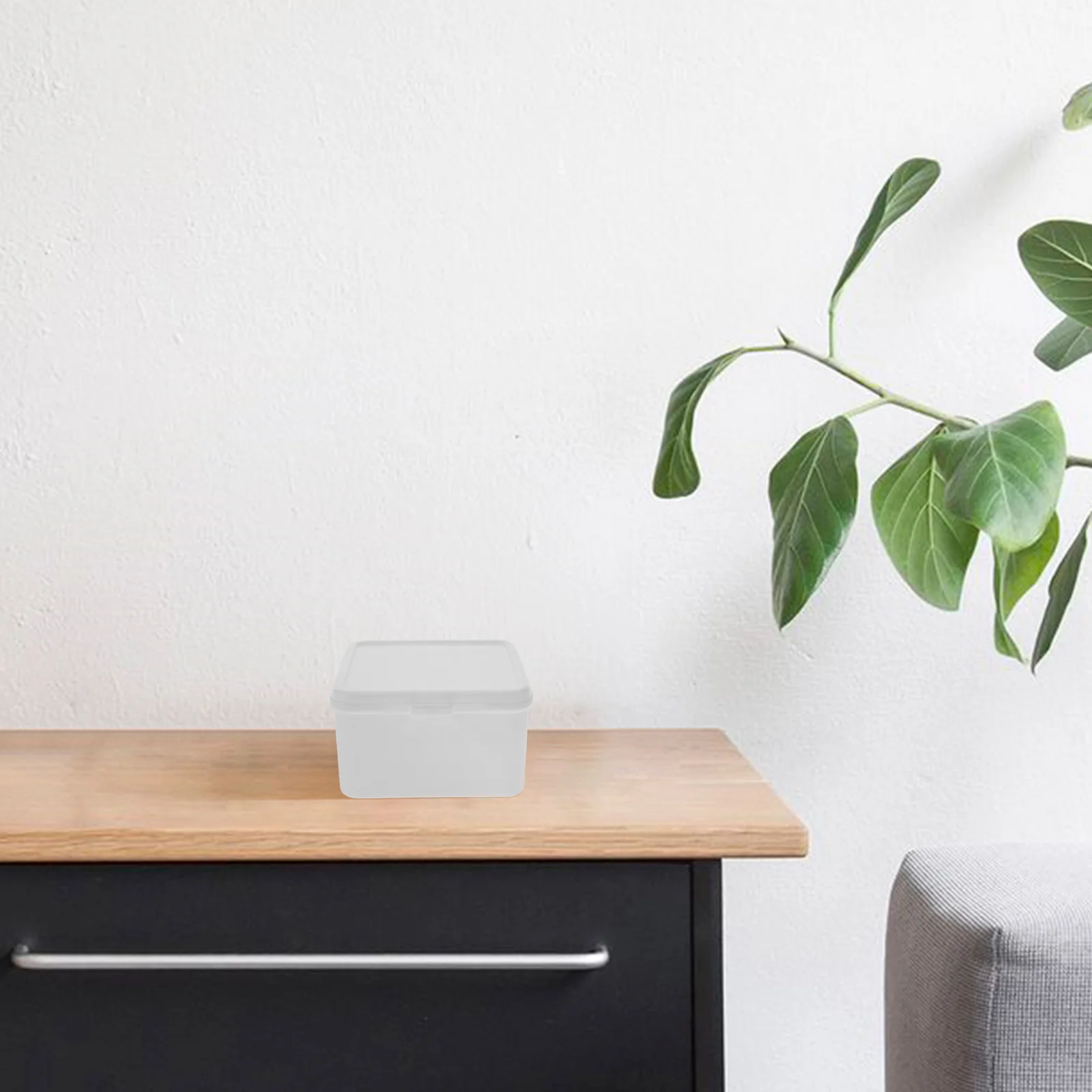 

Pure White Flip Top Storage Box for Trading Cards Business Cards Craft Supplies Bead Organizer Hinged Lid Plastic Clear