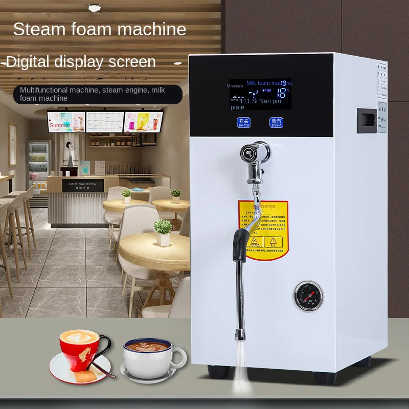 

Steam engine commercial milk tea shop automatic water intake intelligent steam heating milk foam machine anti-scald