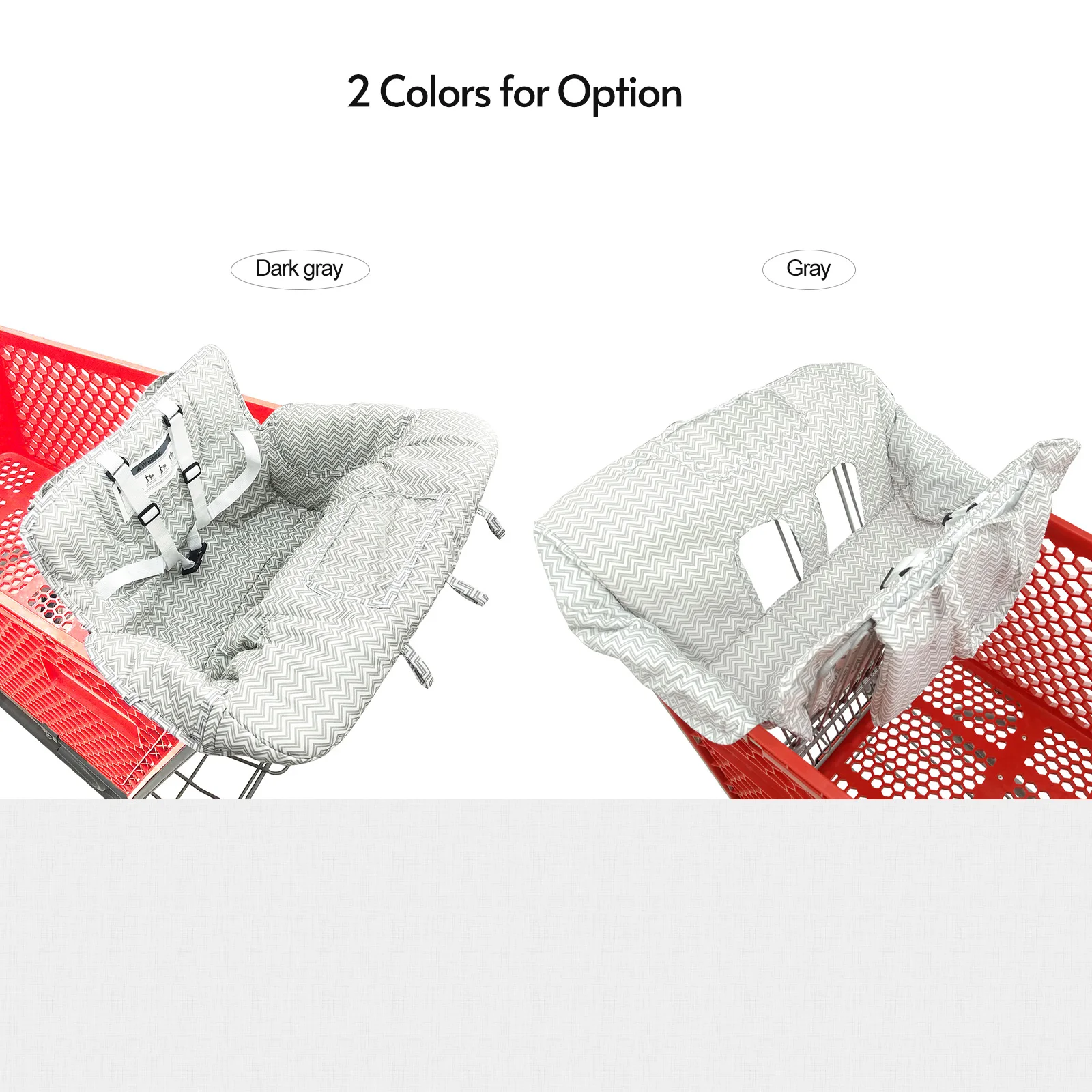 Multifunctional 2-in-1 Baby Shopping Cart Cover Children Highchair Cover with Thickened Soft Cushion Transparent Phone Holder