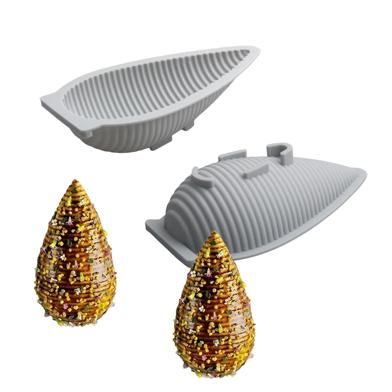 

Sharp Point Ripple Easter Egg 3D Breakable Easter Egg Surprise Chocolate Molds Egg Mold for Diy Easter Decorations Cake Molds