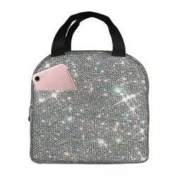 All That Glitters Insulated Lunch Bags Waterproof Picnic Bags Thermal Cooler Lunch Box Lunch Tote for Woman Work Kids School