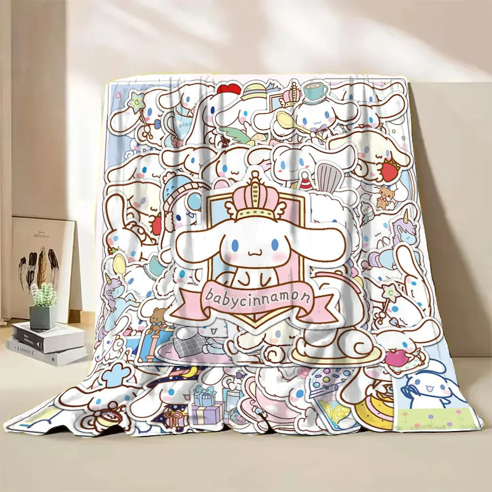 

Sanrio Big Ear Dog Printed Flannel Thin Blanket King Size Luxury Winter Throw Travel Blankets for Children Sofa Fashion Gift