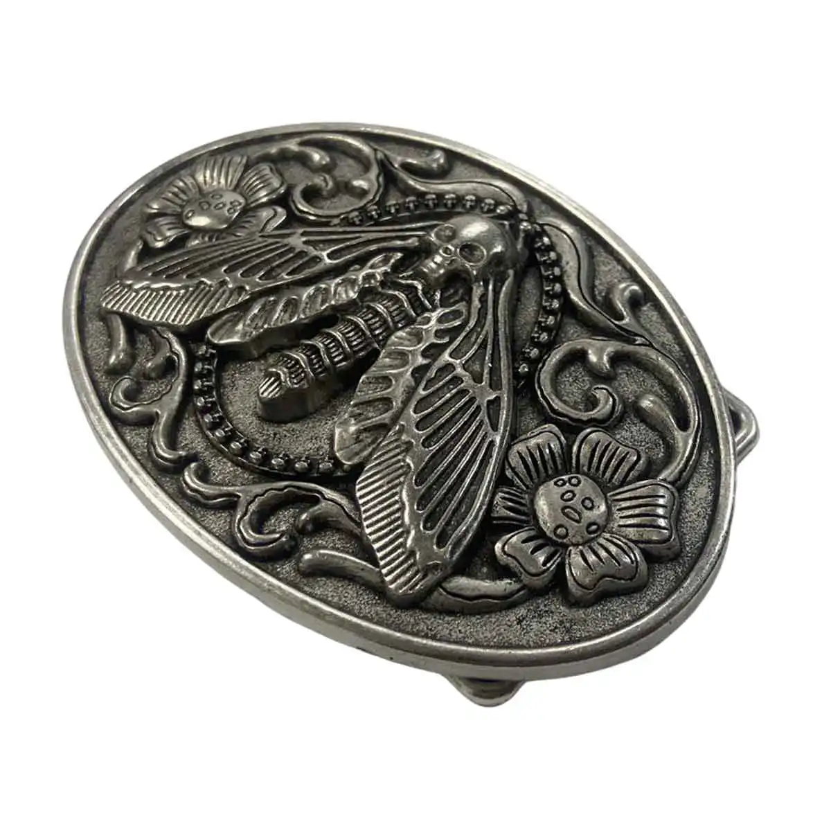 A Retro Oval Men's Belt Buckle with Bee Pattern