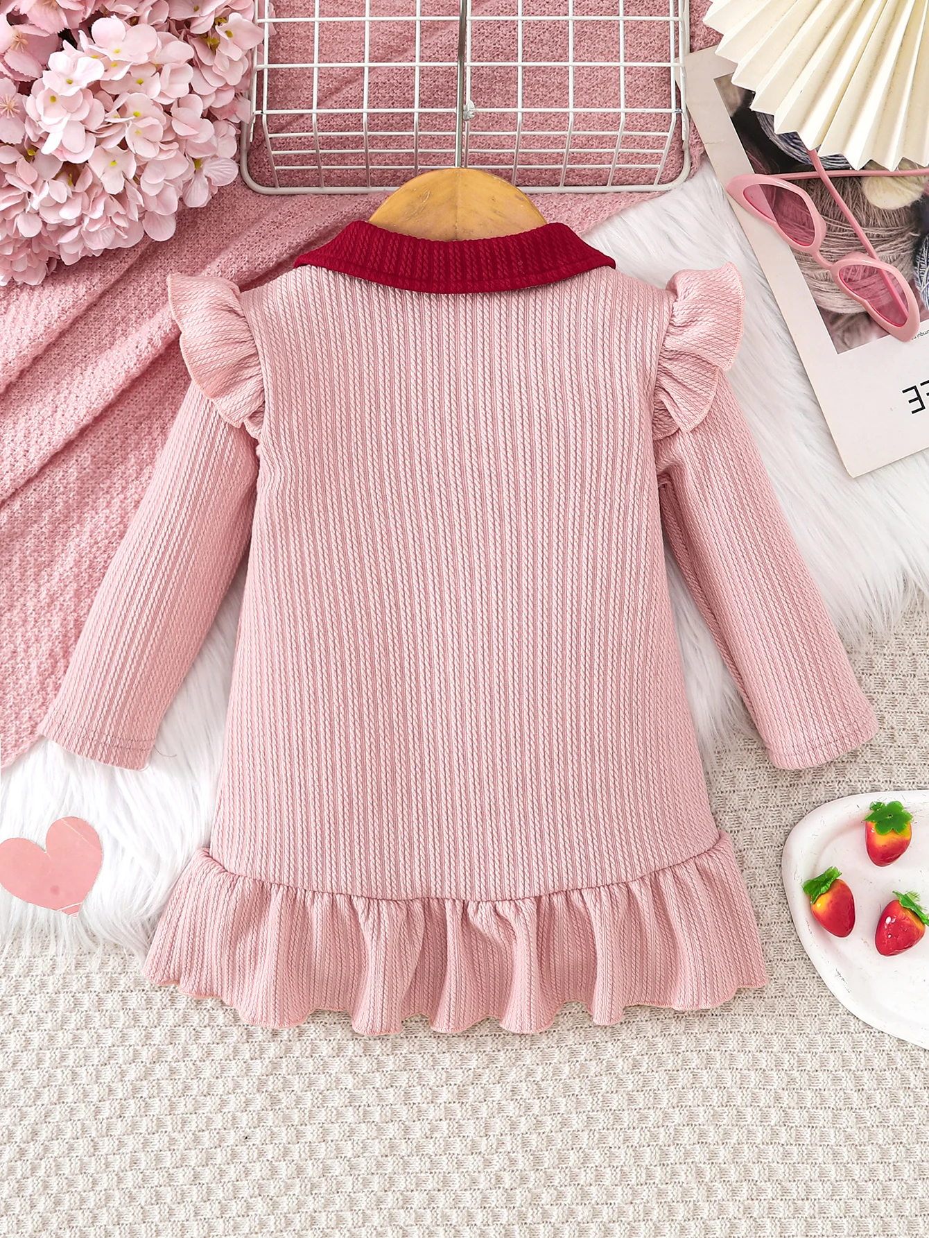 Children's Crocheted Dress, Strawberry Cure Gown, Barrier Cure, Barrier, Cure, Casual, 1 Pc