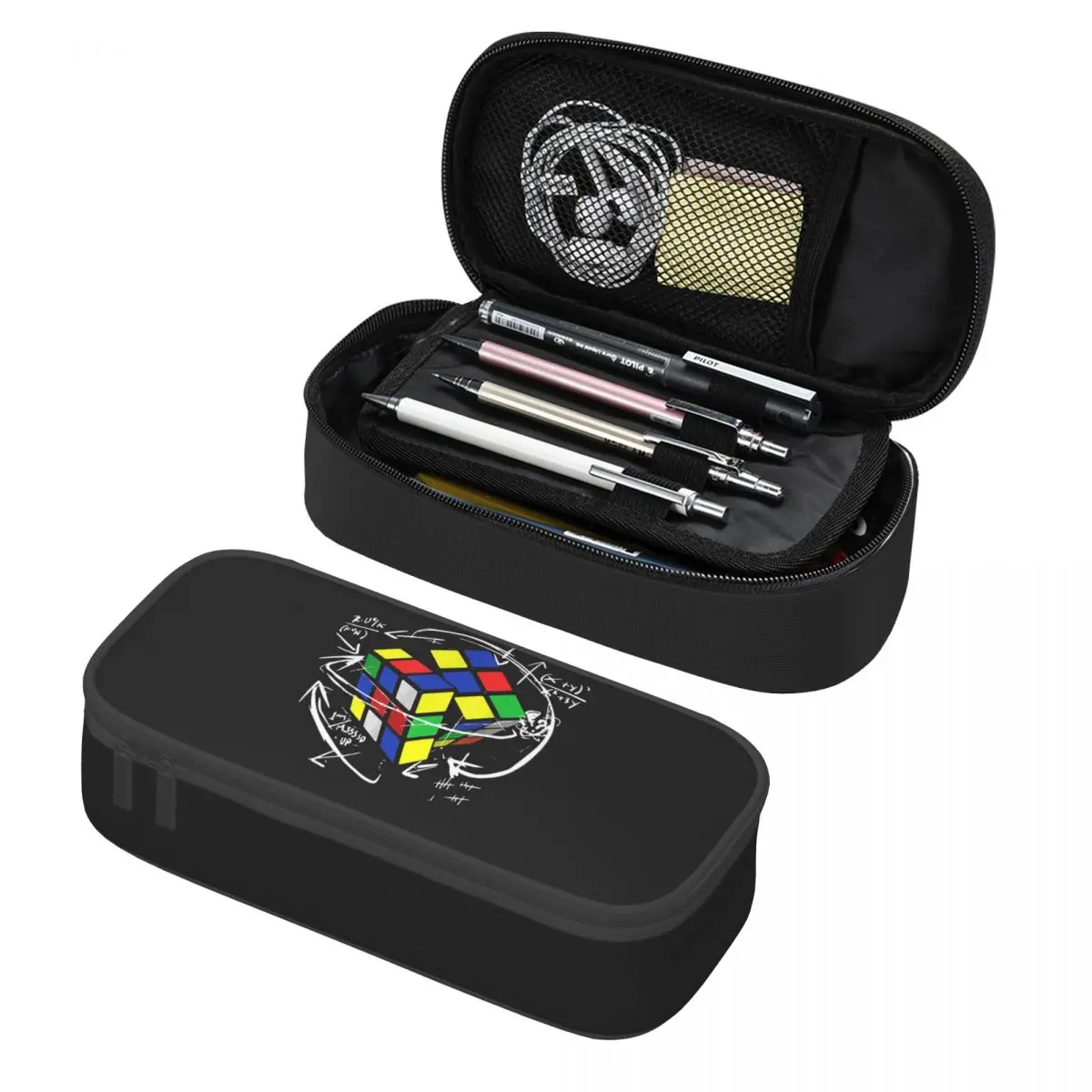 

Custom Math Rubik Rubix Rubics Player Cube Pencil Cases for Girls Boys Large Capacity Math Lovers Pen Bag Box School Supplies