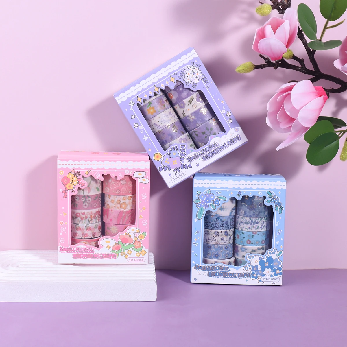 

10 рулонов/коробка, романтическая цветочная лента васи, подходит для вечеринок, подарочных коробок «сделай сам» и украшений праздничных предметов, модных принадлежностей