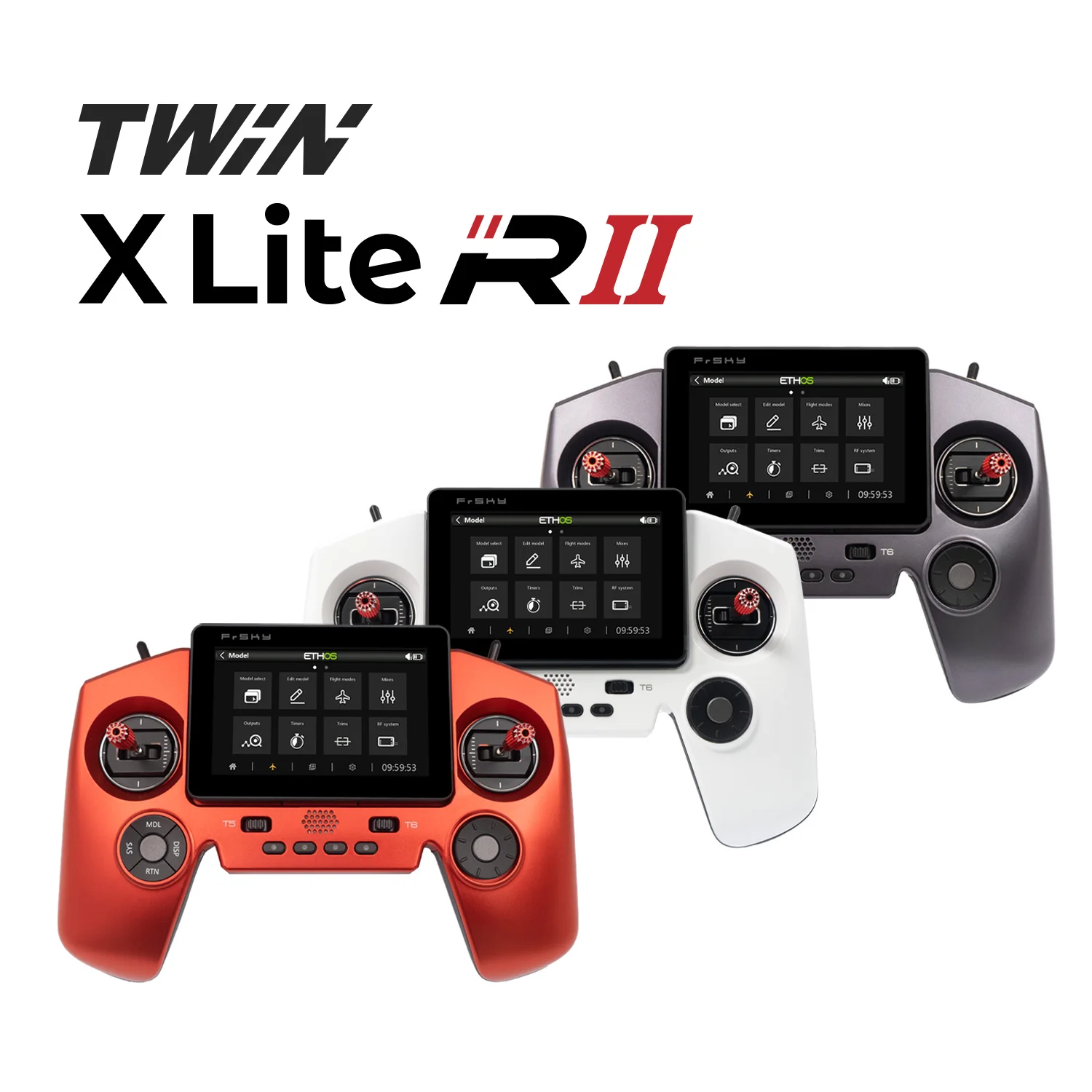 FrSky TWIN X-Lite RII Flagship Radio Transmitter, Built-in TW 2.4G RF Mode, RC Controller for FPV & GliderH Ergonom