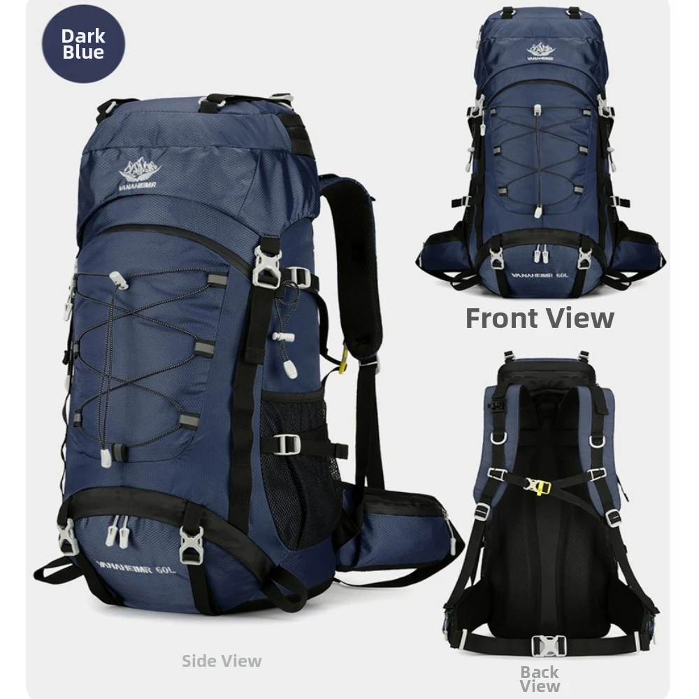 High Quality 60L Camping Backpack Large Capacity with Shoes Pack Travel Sport Bag Outdoor Climbing Hiking Backpack for Student