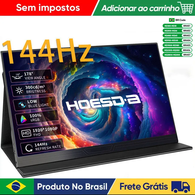 Guia Completo para Comprar o Melhor Monitor Portátil 15.6 Polegadas 144Hz em AliExpress