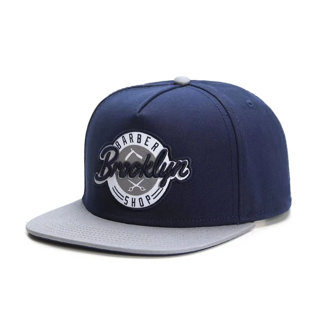 Fashio Brand BROOKLYN CAP Navy Blue Cotton Hip Hop Snapback Hat for Men Women Adult Outdoor Casual Sun Baseball Cap Bone